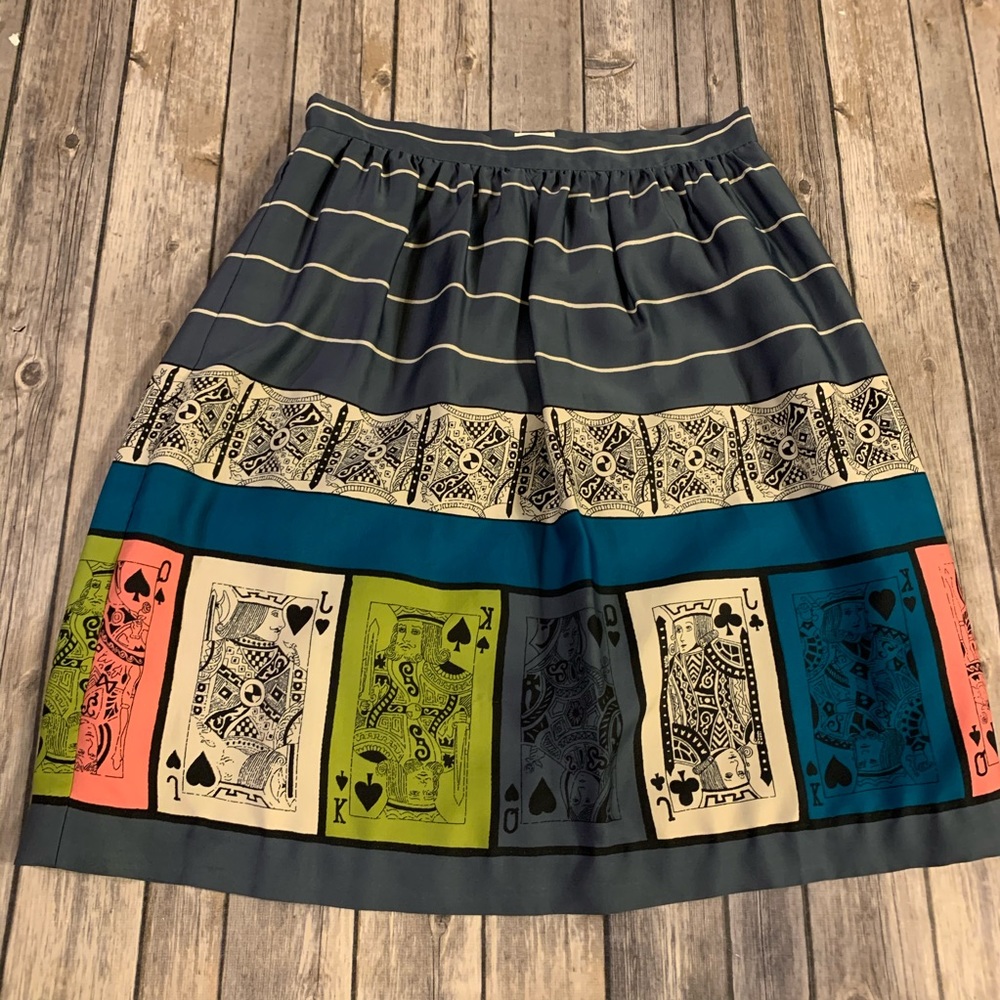 Anthropologie Edme & Esyllte pinochle card skirt